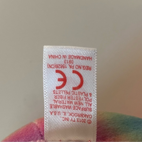 TY Beanie Ballz plush stuffed round 5" fish RAINBOW retired Pink Shiny Ocean - Picture 10 of 11